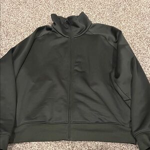 Army green lululemon full zip XXL with a high neck
